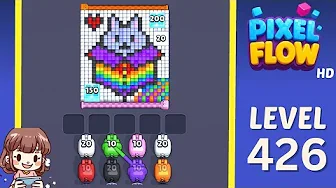 Pixel Flow Level 426 grid layout and solution screenshot