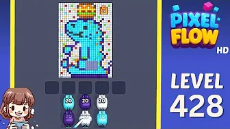 Pixel Flow Level 428 grid layout and solution screenshot