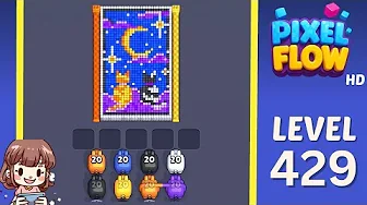 Pixel Flow Level 429 grid layout and solution screenshot