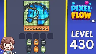 Pixel Flow Level 430 grid layout and solution screenshot