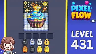 Pixel Flow Level 431 grid layout and solution screenshot