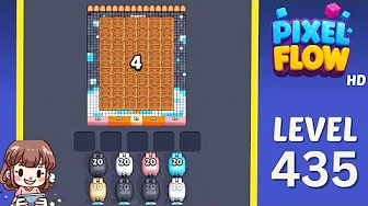 Pixel Flow Level 435 grid layout and solution screenshot