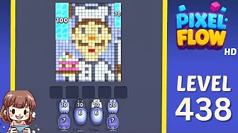 Pixel Flow Level 438 grid layout and solution screenshot