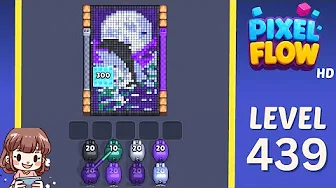 Pixel Flow Level 439 grid layout and solution screenshot