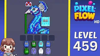 Pixel Flow Level 459 grid layout and solution screenshot