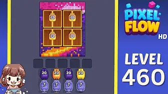 Pixel Flow Level 460 grid layout and solution screenshot