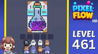 Pixel Flow Level 461 grid layout and solution screenshot