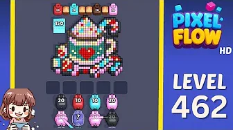 Pixel Flow Level 462 grid layout and solution screenshot