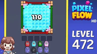 Pixel Flow Level 472 grid layout and solution screenshot