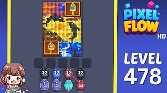 Pixel Flow Level 478 grid layout and solution screenshot