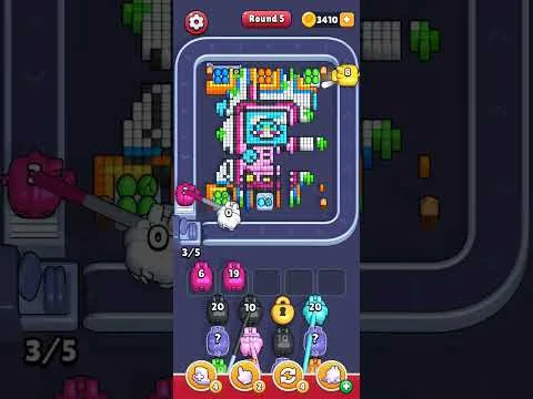 Pixel Flow Level 5 grid layout and solution screenshot