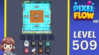 Pixel Flow Level 509 grid layout and solution screenshot