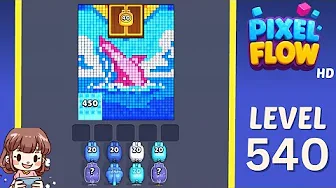 Pixel Flow Level 540 grid layout and solution screenshot