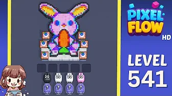 Pixel Flow Level 541 grid layout and solution screenshot