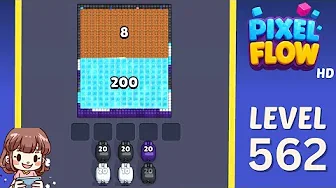 Pixel Flow Level 562 grid layout and solution screenshot