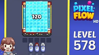 Pixel Flow Level 578 grid layout and solution screenshot