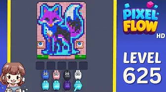 Pixel Flow Level 625 grid layout and solution screenshot