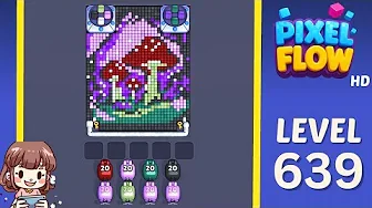 Pixel Flow Level 639 grid layout and solution screenshot
