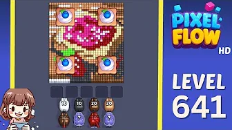 Pixel Flow Level 641 grid layout and solution screenshot