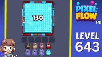 Pixel Flow Level 643 grid layout and solution screenshot