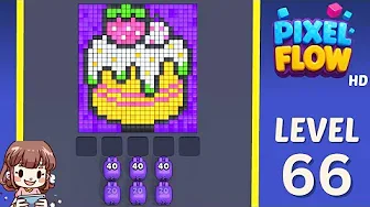 Pixel Flow Level 66 grid layout and solution screenshot
