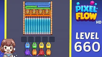 Pixel Flow Level 660 grid layout and solution screenshot