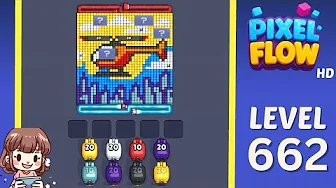 Pixel Flow Level 662 grid layout and solution screenshot