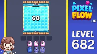 Pixel Flow Level 682 grid layout and solution screenshot