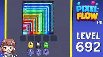 Pixel Flow Level 692 grid layout and solution screenshot
