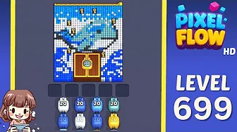 Pixel Flow Level 699 grid layout and solution screenshot
