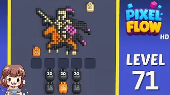 Pixel Flow Level 71 grid layout and solution screenshot