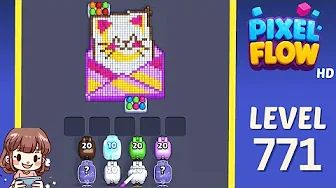Pixel Flow Level 771 grid layout and solution screenshot