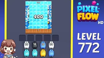 Pixel Flow Level 772 grid layout and solution screenshot