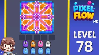Pixel Flow Level 78 grid layout and solution screenshot
