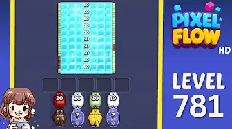 Pixel Flow Level 781 grid layout and solution screenshot