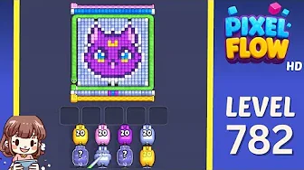 Pixel Flow Level 782 grid layout and solution screenshot