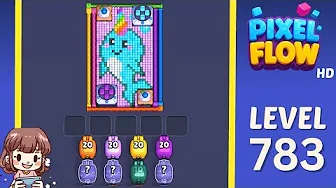 Pixel Flow Level 783 grid layout and solution screenshot