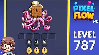 Pixel Flow Level 787 grid layout and solution screenshot
