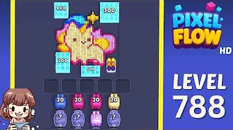 Pixel Flow Level 788 grid layout and solution screenshot
