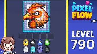 Pixel Flow Level 790 grid layout and solution screenshot