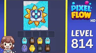 Pixel Flow Level 814 grid layout and solution screenshot