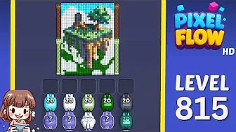 Pixel Flow Level 815 grid layout and solution screenshot