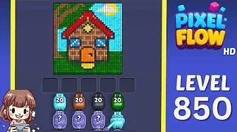 Pixel Flow Level 850 grid layout and solution screenshot