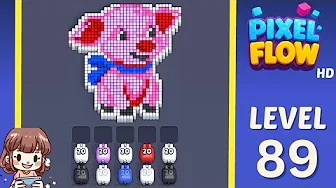Pixel Flow Level 89 grid layout and solution screenshot