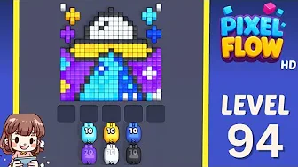 Pixel Flow Level 94 grid layout and solution screenshot