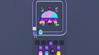 Pixel Flow Level 960 grid layout and solution screenshot